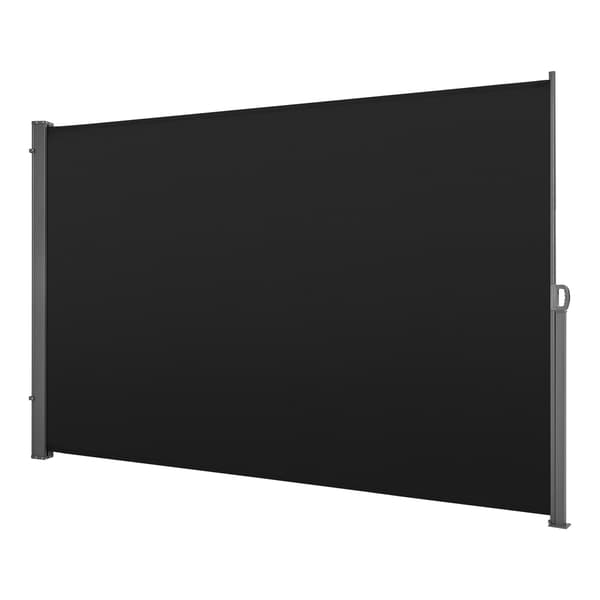 Utdragbar sidomarkis 180x300 cm svart polyesterduk