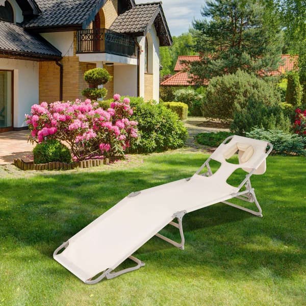 Solstol, 188/190x56x28/58 cm, Beige , Star