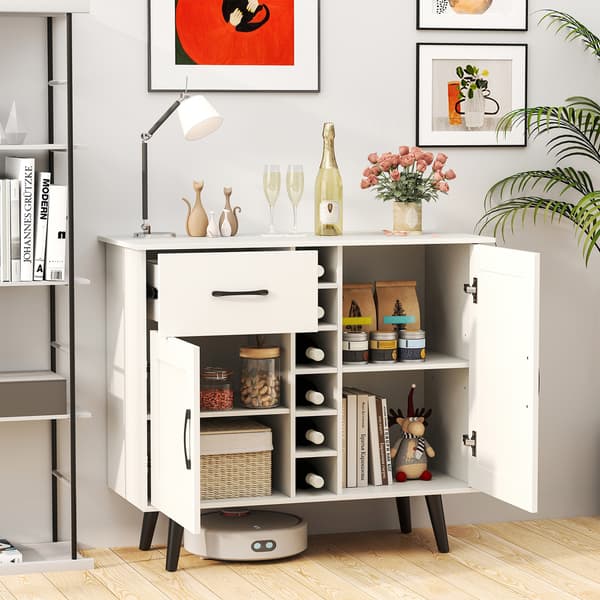 Sideboard, 90x40x79 cm, Vit - Material: träfiber, MDF , Star