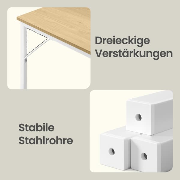 Skrivebord 80x50x75 cm Brun-Sort Stål