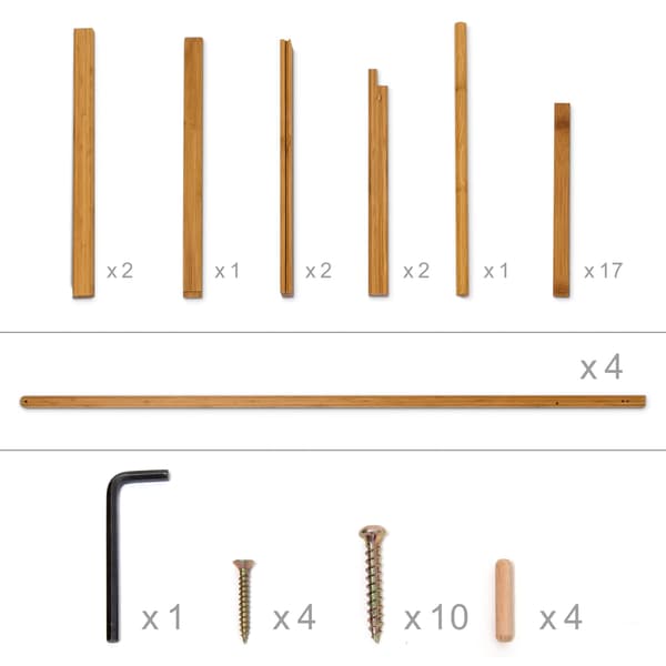 Vaateteline 158,5x51,5x40,5 cm vaalea ruskea bambu, Kodustaar