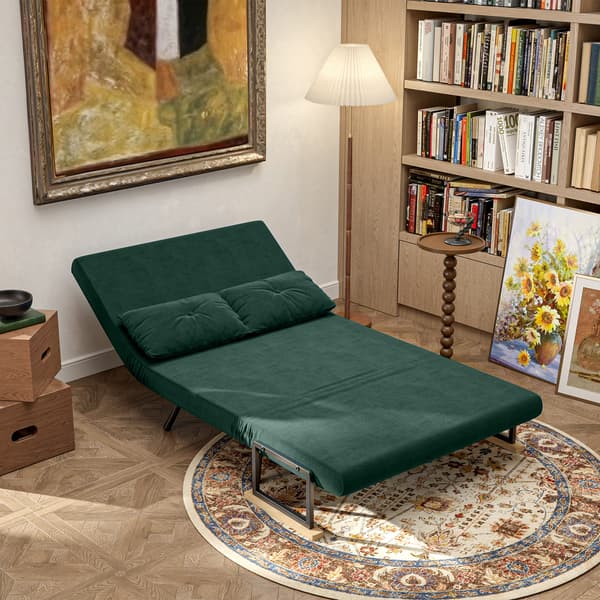 Sofa Seng 102x73x81 cm Grøn Fløjl Polstring