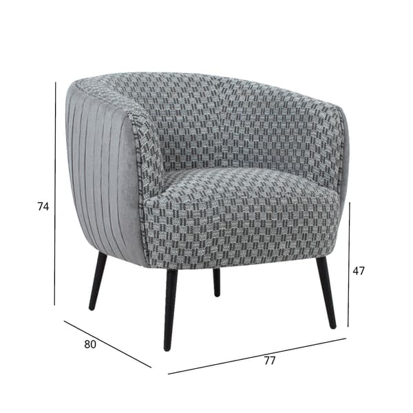 Lænestol Accent 77x80x74 cm grå