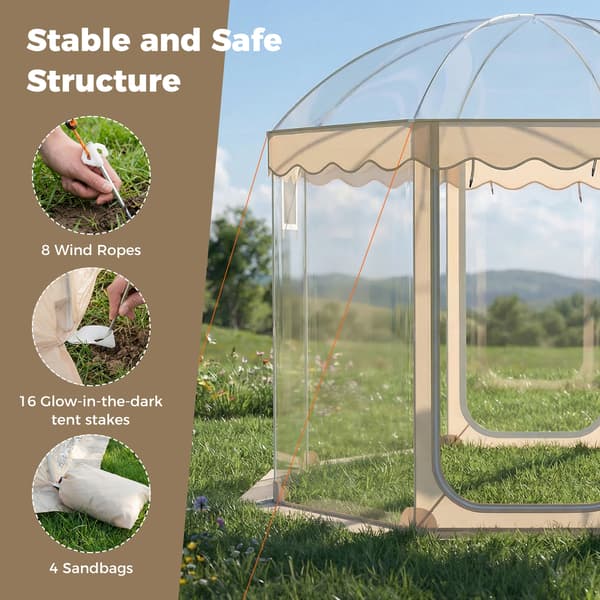 Pop Up Bubble -teltta 10x10x7 ft läpinäkyvä