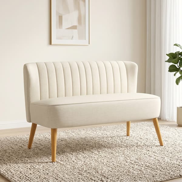 2-sits soffa 117x56,5x77 cm krämvit