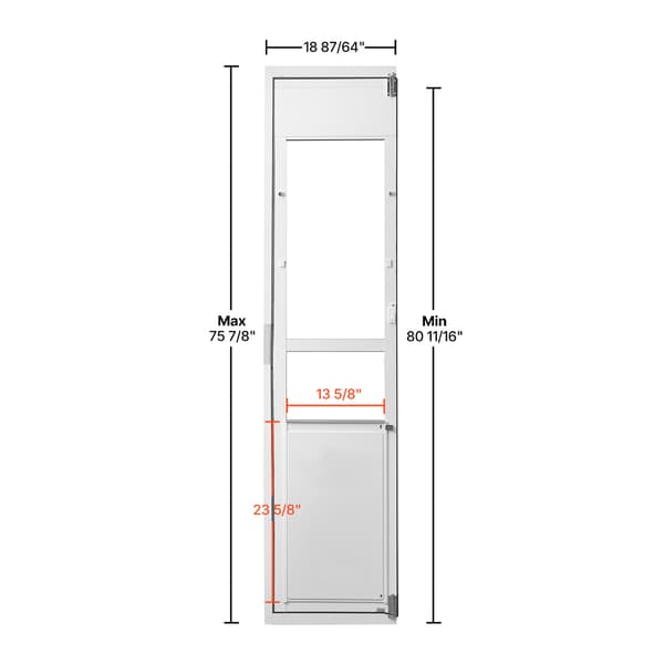 Hunddörr 192,7x204,9 cm Aluminiumlegering Extra Stor Justerbar Höjd