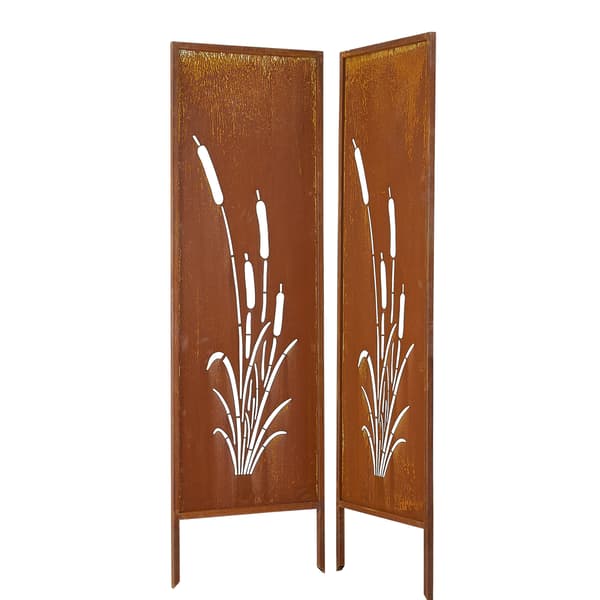 Privatlivsskærm 50x160 cm Rustet Metal