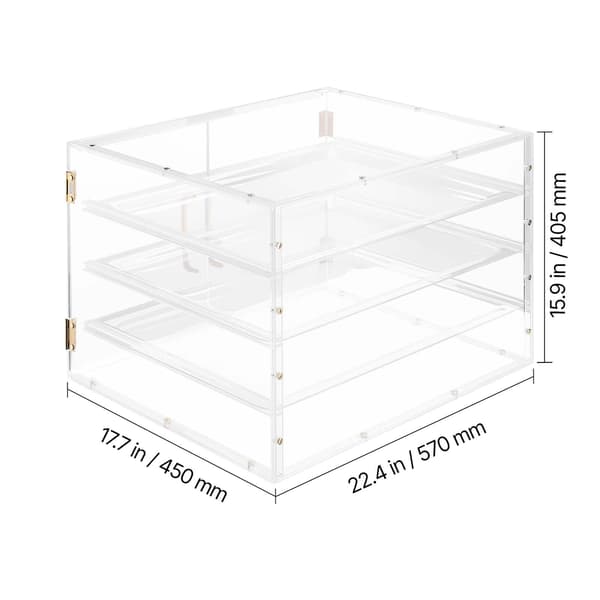 Bageridisk, 570x455x405 mm, Klar, Akryl