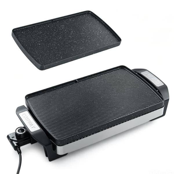 Elektrisk bordgrill 51x25x9 cm sort