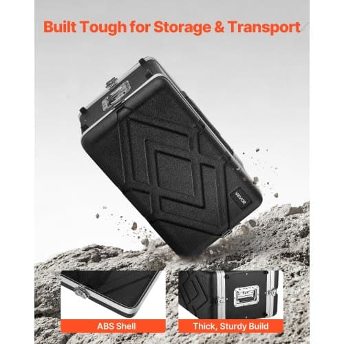 Rack Case 6U 310 mm ABS sort
