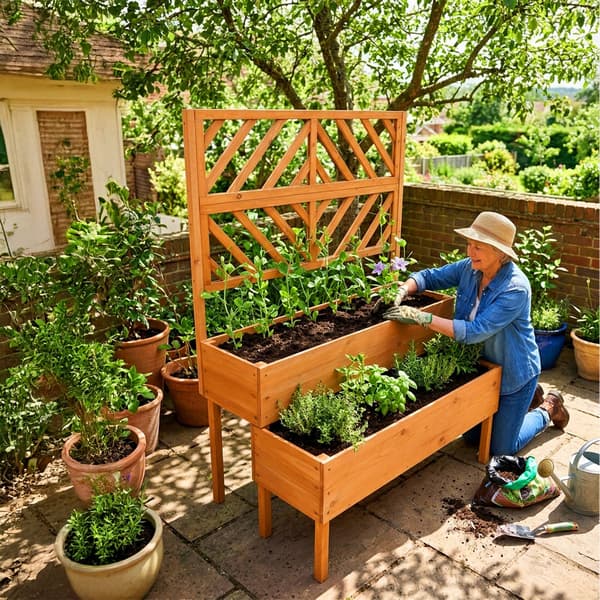 Planter med espalier i træ, Kodustaar