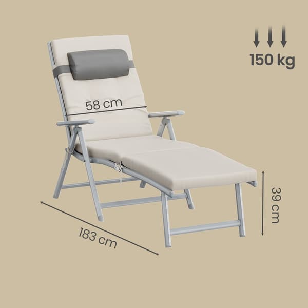 Aurinkotuoli 58x183x97 cm Beige