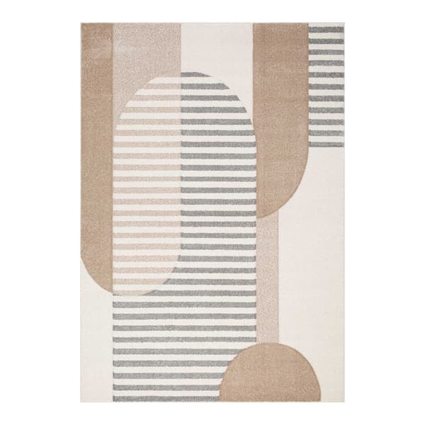 Matto DIXIE CARVED-5 100x150 cm Harmaa Beige