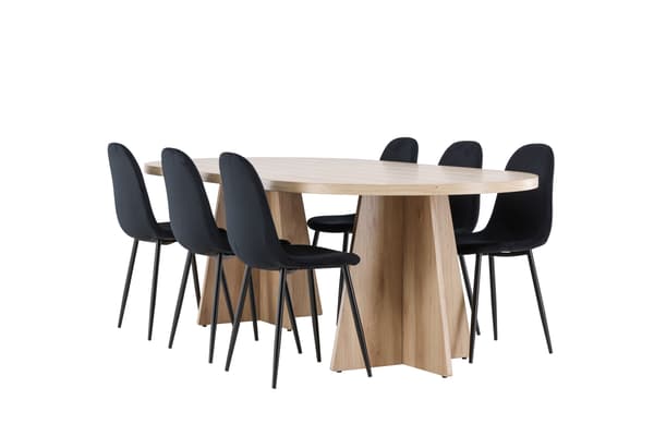 Spisebord Bootcut 230x115 cm hvidvasket