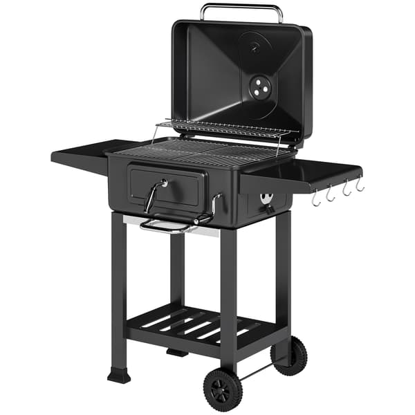 Hiiligrilli 112x63x101,5 cm Musta Metalli