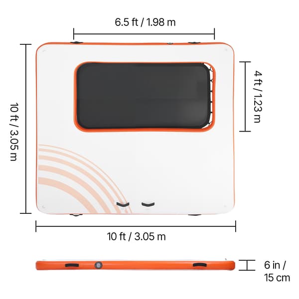 Flytbrygga 305x305x15 cm Vit PVC