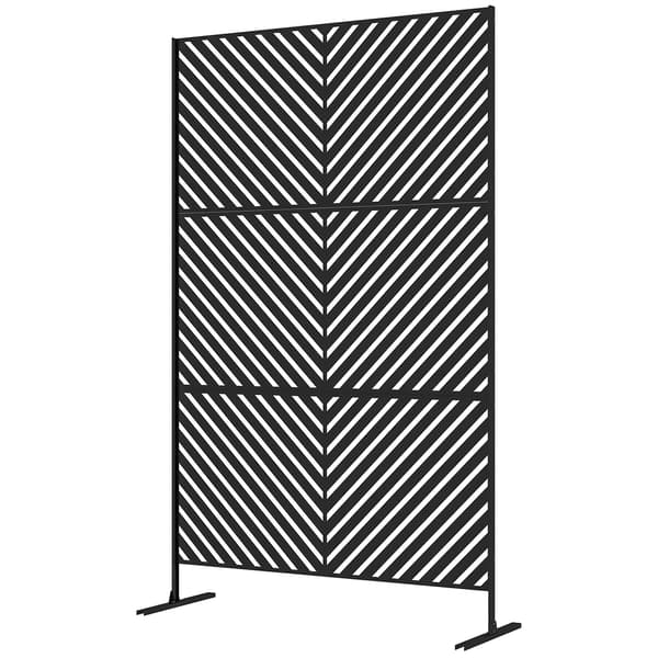 Haveafskærmning, 122x45x198 cm, Sort