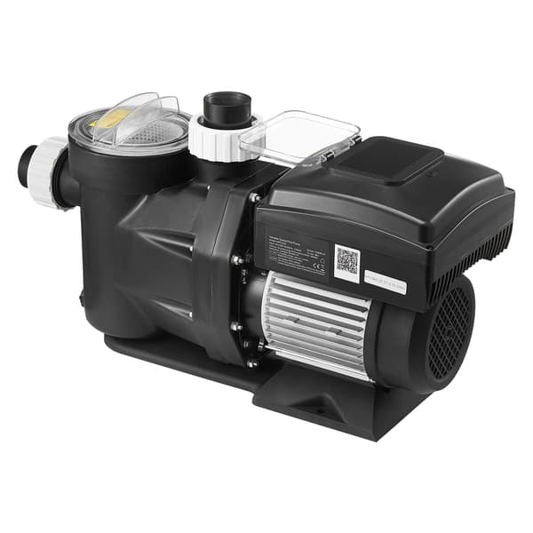 Poolpumpe Variabel Hastighed 1100W 50x50 cm Sort Selvansugende