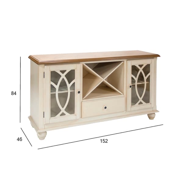 Sideboard LILY 152x46x84 cm vit trä