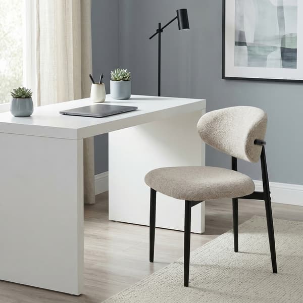 Spisestol 58x58x77 cm Beige Stålramme