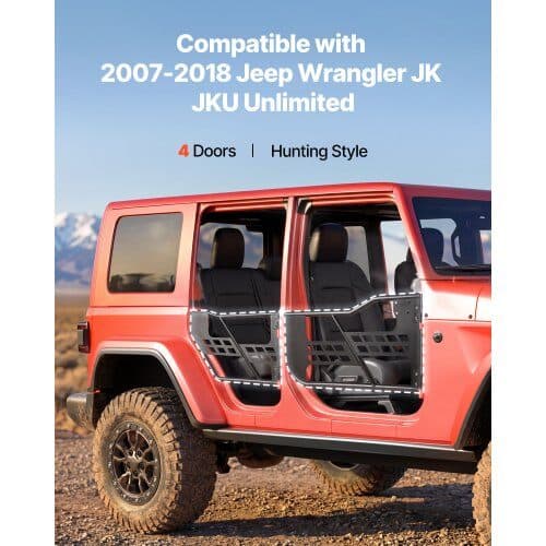 Jeep rørdøre, 4-dørs, til 2007-2018 Wrangler JK