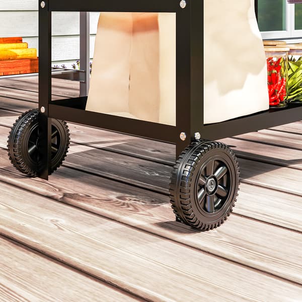 Grillvagn, 100x52x80 cm, Svart