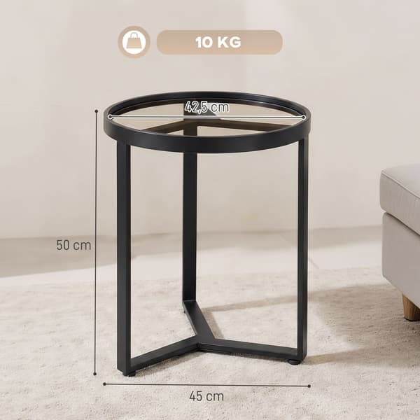 Rund sidebord 45x45x50 cm sort