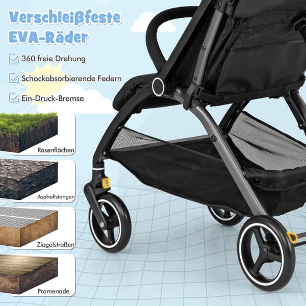 Barnevogn, 80x45x105 cm, Sort , Star