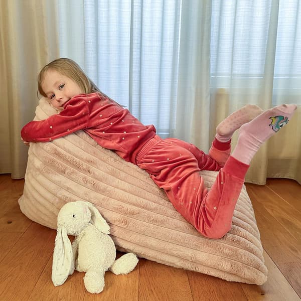 Säckstol 100x70x70 cm rosa tyg