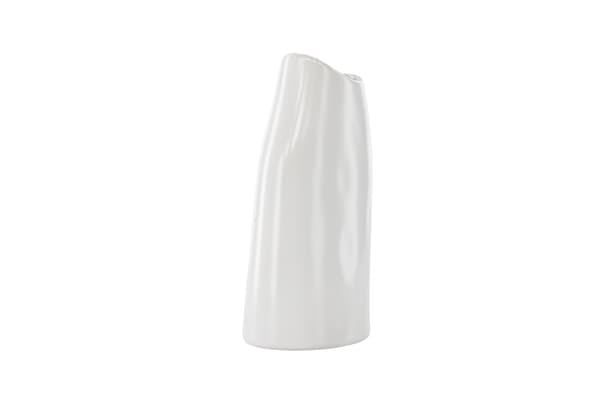 Vase, Ernst, 12x9x23 cm, Hvid