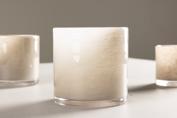 Lanterne Gloria 12x12 cm Beige Glas