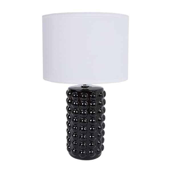 Bordlampe 39 cm Sort Stof