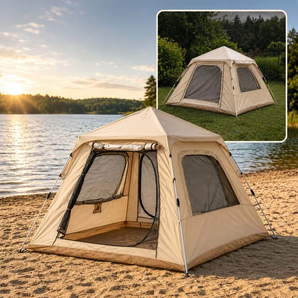 Campingtelt til 3–4 personer med baldakin, Kodustaar