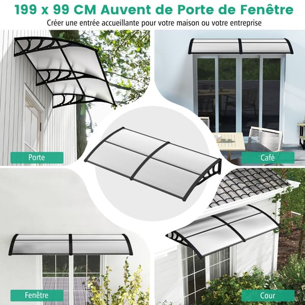 Baldakin, 199x99 cm - materiale: polycarbonat, aluminium, abs , Star