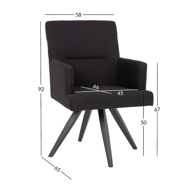 Drejestol TOMSON 58x65x92 cm mørkegrå