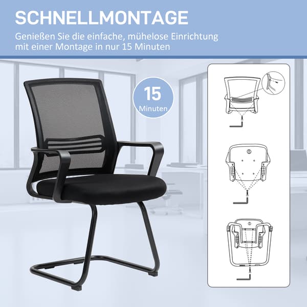 Ergonomisk stol 58,5x57,5x93 cm sort mesh stof