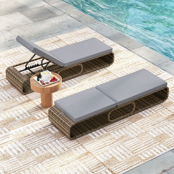 Aurinkotuoli 185x65x26-86 cm harmaa