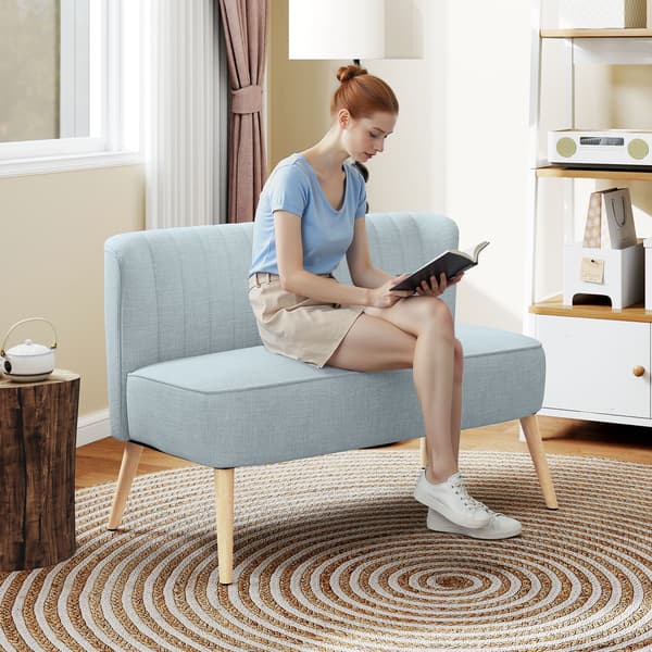 Soffa, 117x56.5x77 cm, Grön, tygklädsel