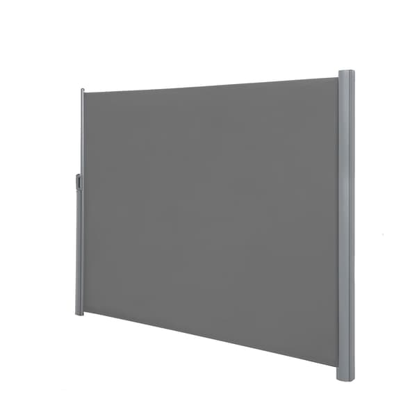 Sidemarkise 180x400 cm Grå, aluminium