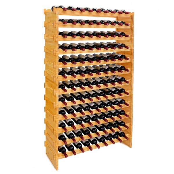 Stabelbar vinholder, bambus, Kodustaar