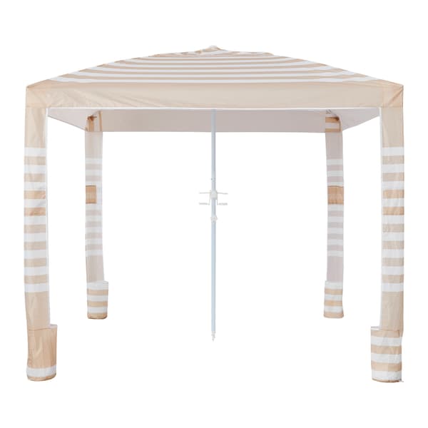 Strandcabana, 240x240x240 cm, Blå, Solskærm