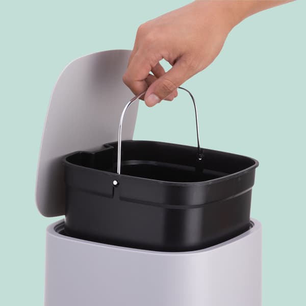 Badeværelsesspand, 9 liter, grå, plast, Kodustaar