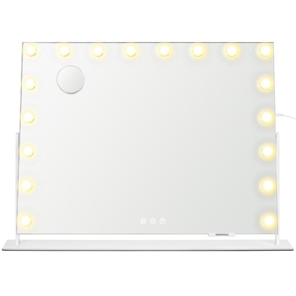 Makeupspejl 80x60 cm Hvid LED-belysning