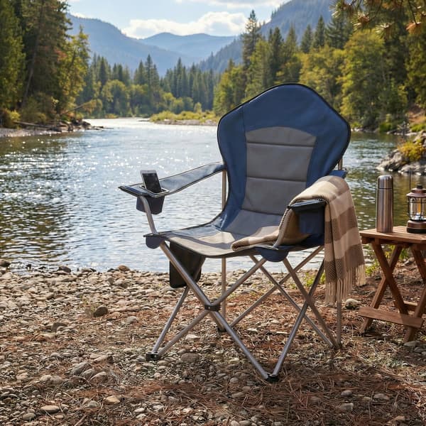 Campingstol 61x93x108 cm Blå