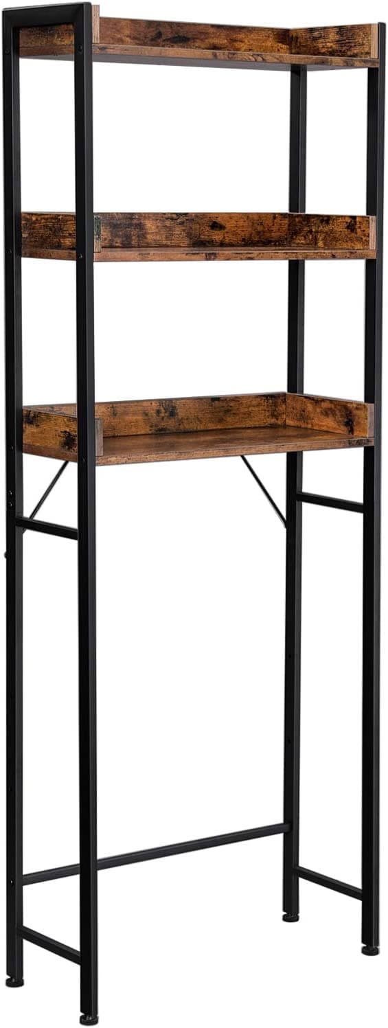 Toilethylde 63x25x165 cm Brun Sort Spånplade Stål