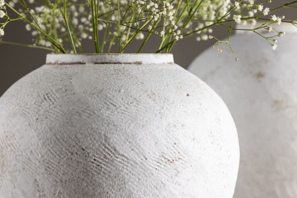 Vase Globe, 14x25x23 cm, beige, brun, keramik