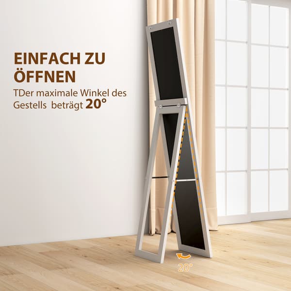 Helspegel, 37x157 cm, Vit, MDF och Glas