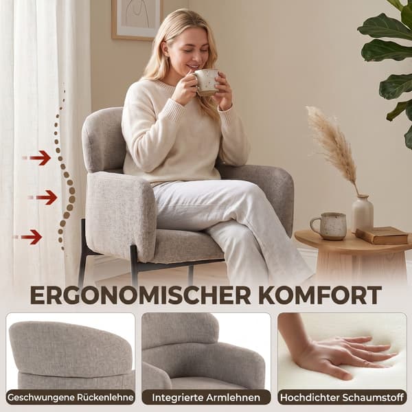 Lounge stol 60x57x83 cm lys brun