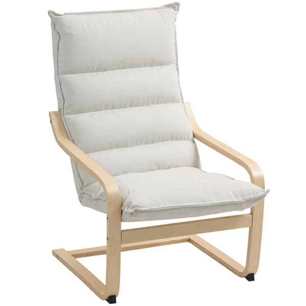 Loungefåtölj 67x83x105 cm krämvit