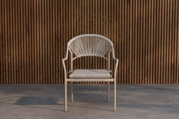 Spisestol, Paros, Beige, Rattan